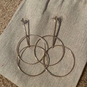 Drop hoop earrings